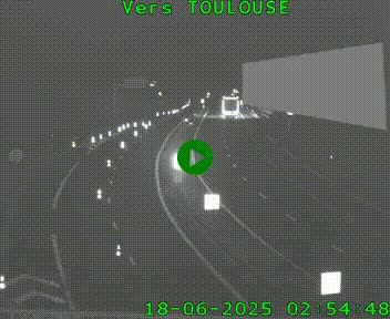 Caméra routière sur l'autoroute A20 à Noailles, en périphérie de Brive-la-Gaillarde. Vue orientée vers Toulouse