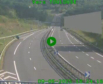 Caméra routière sur l'autoroute A20 à Noailles, en périphérie de Brive-la-Gaillarde. Vue orientée vers Toulouse