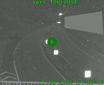 Caméra routière sur l'autoroute A20 à Noailles, en périphérie de Brive-la-Gaillarde. Vue orientée vers Toulouse
