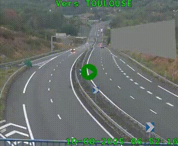 Caméra routière sur l'autoroute A20 à Noailles, en périphérie de Brive-la-Gaillarde. Vue orientée vers Toulouse