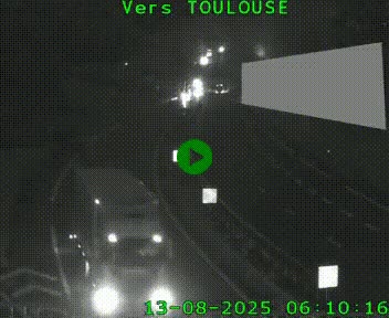 Caméra routière sur l'autoroute A20 à Noailles, en périphérie de Brive-la-Gaillarde. Vue orientée vers Toulouse