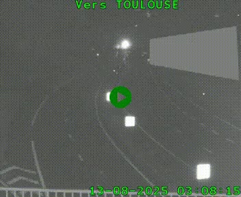 Caméra routière sur l'autoroute A20 à Noailles, en périphérie de Brive-la-Gaillarde. Vue orientée vers Toulouse