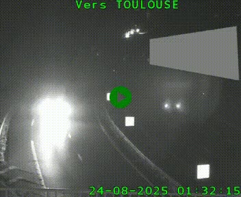 Caméra routière sur l'autoroute A20 à Noailles, en périphérie de Brive-la-Gaillarde. Vue orientée vers Toulouse