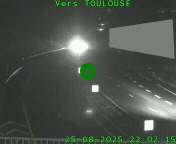 Caméra routière sur l'autoroute A20 à Noailles, en périphérie de Brive-la-Gaillarde. Vue orientée vers Toulouse