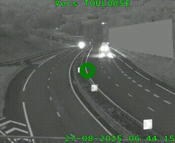 Caméra routière sur l'autoroute A20 à Noailles, en périphérie de Brive-la-Gaillarde. Vue orientée vers Toulouse