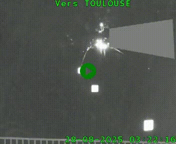 Caméra routière sur l'autoroute A20 à Noailles, en périphérie de Brive-la-Gaillarde. Vue orientée vers Toulouse