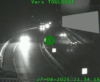 Caméra routière sur l'autoroute A20 à Noailles, en périphérie de Brive-la-Gaillarde. Vue orientée vers Toulouse