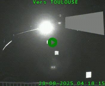 Caméra routière sur l'autoroute A20 à Noailles, en périphérie de Brive-la-Gaillarde. Vue orientée vers Toulouse