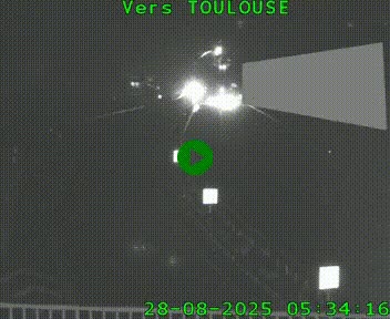Caméra routière sur l'autoroute A20 à Noailles, en périphérie de Brive-la-Gaillarde. Vue orientée vers Toulouse