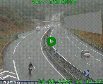 Caméra routière sur l'autoroute A20 à Noailles, en périphérie de Brive-la-Gaillarde. Vue orientée vers Toulouse
