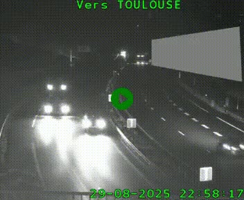 Caméra routière sur l'autoroute A20 à Noailles, en périphérie de Brive-la-Gaillarde. Vue orientée vers Toulouse