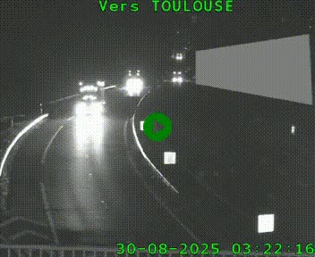 Caméra routière sur l'autoroute A20 à Noailles, en périphérie de Brive-la-Gaillarde. Vue orientée vers Toulouse