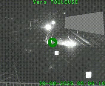 Caméra routière sur l'autoroute A20 à Noailles, en périphérie de Brive-la-Gaillarde. Vue orientée vers Toulouse