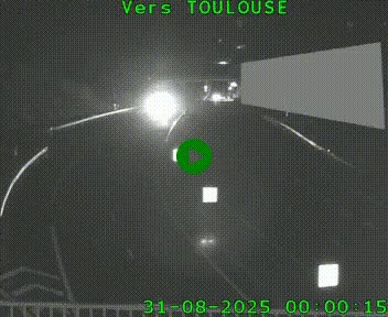 Caméra routière sur l'autoroute A20 à Noailles, en périphérie de Brive-la-Gaillarde. Vue orientée vers Toulouse