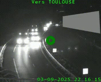 Caméra routière sur l'autoroute A20 à Noailles, en périphérie de Brive-la-Gaillarde. Vue orientée vers Toulouse