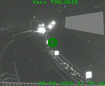 Caméra routière sur l'autoroute A20 à Noailles, en périphérie de Brive-la-Gaillarde. Vue orientée vers Toulouse