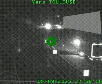 Caméra routière sur l'autoroute A20 à Noailles, en périphérie de Brive-la-Gaillarde. Vue orientée vers Toulouse