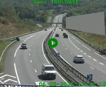 Caméra routière sur l'autoroute A20 à Noailles, en périphérie de Brive-la-Gaillarde. Vue orientée vers Toulouse