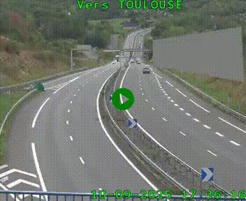 Caméra routière sur l'autoroute A20 à Noailles, en périphérie de Brive-la-Gaillarde. Vue orientée vers Toulouse