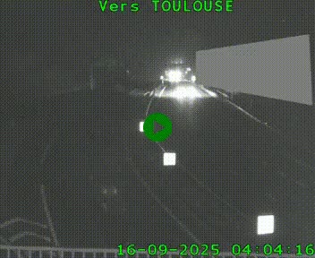 Caméra routière sur l'autoroute A20 à Noailles, en périphérie de Brive-la-Gaillarde. Vue orientée vers Toulouse