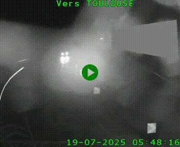 Caméra routière sur l'autoroute A20 à Noailles, en périphérie de Brive-la-Gaillarde. Vue orientée vers Toulouse