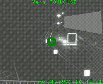 <h2>Caméra routière sur l'autoroute A20 à Noailles, en périphérie de Brive-la-Gaillarde. Vue orientée vers Toulouse</h2>