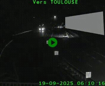 Caméra routière sur l'autoroute A20 à Noailles, en périphérie de Brive-la-Gaillarde. Vue orientée vers Toulouse