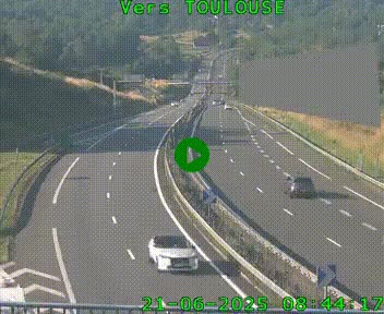 <h2>Caméra routière sur l'autoroute A20 à Noailles, en périphérie de Brive-la-Gaillarde. Vue orientée vers Toulouse</h2>