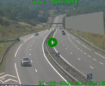 <h2>Caméra routière sur l'autoroute A20 à Noailles, en périphérie de Brive-la-Gaillarde. Vue orientée vers Toulouse</h2>