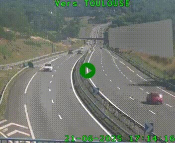 <h2>Caméra routière sur l'autoroute A20 à Noailles, en périphérie de Brive-la-Gaillarde. Vue orientée vers Toulouse</h2>