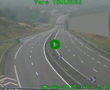 <h2>Caméra routière sur l'autoroute A20 à Noailles, en périphérie de Brive-la-Gaillarde. Vue orientée vers Toulouse</h2>