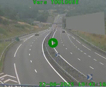 <h2>Caméra routière sur l'autoroute A20 à Noailles, en périphérie de Brive-la-Gaillarde. Vue orientée vers Toulouse</h2>