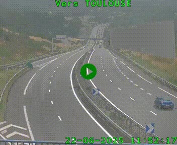 <h2>Caméra routière sur l'autoroute A20 à Noailles, en périphérie de Brive-la-Gaillarde. Vue orientée vers Toulouse</h2>