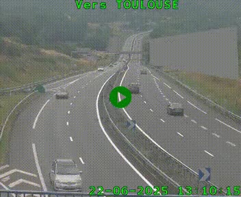 <h2>Caméra routière sur l'autoroute A20 à Noailles, en périphérie de Brive-la-Gaillarde. Vue orientée vers Toulouse</h2>