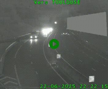 <h2>Caméra routière sur l'autoroute A20 à Noailles, en périphérie de Brive-la-Gaillarde. Vue orientée vers Toulouse</h2>