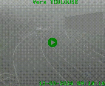 Caméra routière sur l'autoroute A20 à Noailles, en périphérie de Brive-la-Gaillarde. Vue orientée vers Toulouse
