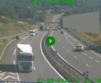 <h2>Caméra routière sur l'autoroute A20 à Noailles, en périphérie de Brive-la-Gaillarde. Vue orientée vers Toulouse</h2>