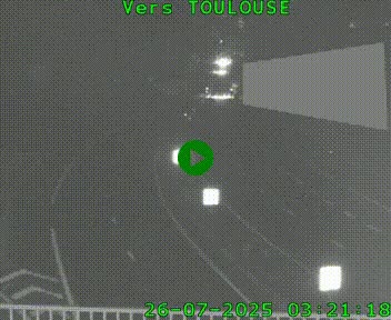 <h2>Caméra routière sur l'autoroute A20 à Noailles, en périphérie de Brive-la-Gaillarde. Vue orientée vers Toulouse</h2>