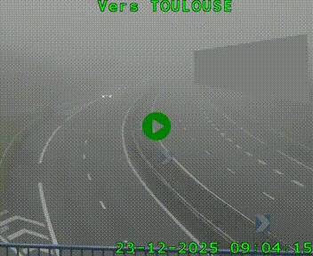 Caméra routière sur l'autoroute A20 à Noailles, en périphérie de Brive-la-Gaillarde. Vue orientée vers Toulouse