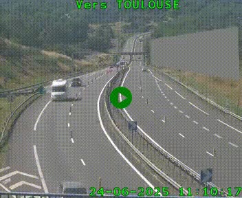 <h2>Caméra routière sur l'autoroute A20 à Noailles, en périphérie de Brive-la-Gaillarde. Vue orientée vers Toulouse</h2>