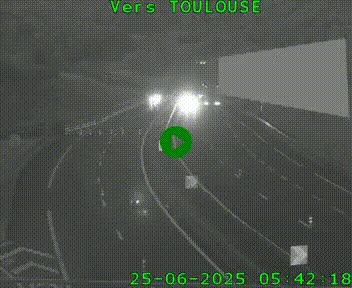 <h2>Caméra routière sur l'autoroute A20 à Noailles, en périphérie de Brive-la-Gaillarde. Vue orientée vers Toulouse</h2>