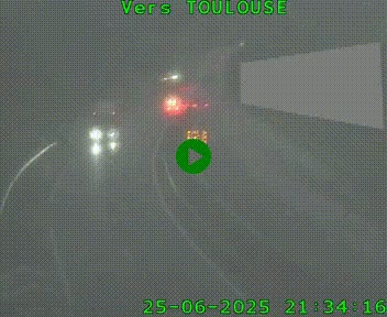 <h2>Caméra routière sur l'autoroute A20 à Noailles, en périphérie de Brive-la-Gaillarde. Vue orientée vers Toulouse</h2>
