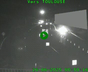 <h2>Caméra routière sur l'autoroute A20 à Noailles, en périphérie de Brive-la-Gaillarde. Vue orientée vers Toulouse</h2>