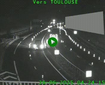 <h2>Caméra routière sur l'autoroute A20 à Noailles, en périphérie de Brive-la-Gaillarde. Vue orientée vers Toulouse</h2>