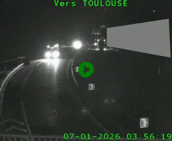 Caméra routière sur l'autoroute A20 à Noailles, en périphérie de Brive-la-Gaillarde. Vue orientée vers Toulouse
