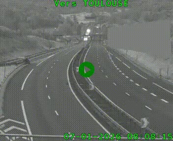 <h2>Caméra routière sur l'autoroute A20 à Noailles, en périphérie de Brive-la-Gaillarde. Vue orientée vers Toulouse</h2>
