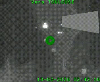 <h2>Caméra routière sur l'autoroute A20 à Noailles, en périphérie de Brive-la-Gaillarde. Vue orientée vers Toulouse</h2>