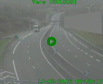 <h2>Caméra routière sur l'autoroute A20 à Noailles, en périphérie de Brive-la-Gaillarde. Vue orientée vers Toulouse</h2>