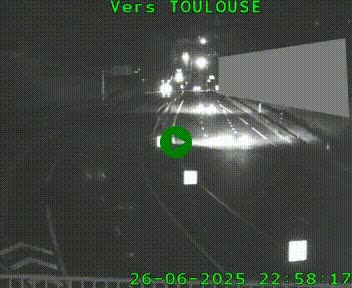 <h2>Caméra routière sur l'autoroute A20 à Noailles, en périphérie de Brive-la-Gaillarde. Vue orientée vers Toulouse</h2>