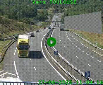 <h2>Caméra routière sur l'autoroute A20 à Noailles, en périphérie de Brive-la-Gaillarde. Vue orientée vers Toulouse</h2>